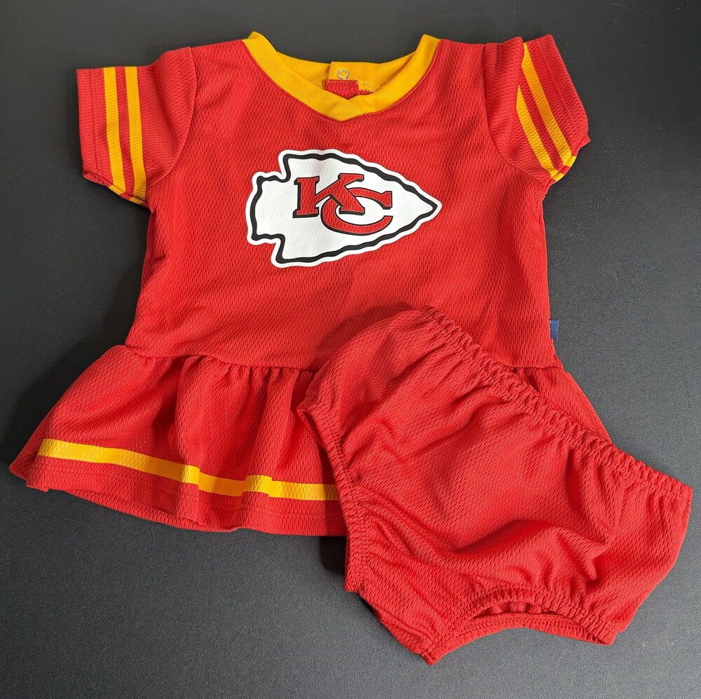 Gerber NFL Kansas City Chiefs Logo Dress & Bloomers 2-Piece Set 3-6M